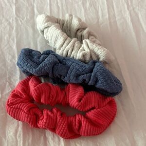 lululemon athletica Kids Scrunchie Trio - Pink, Blue, and White